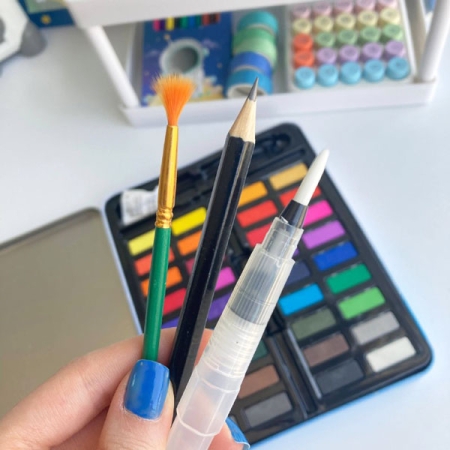 ست 4 تکه آبرنگ 36 رنگ جعبه فلزی