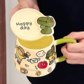 ست ماگ سرامیکی و بیسکوییت خوری HAPPY DAY