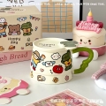 ست ماگ سرامیکی و بیسکوییت خوری HAPPY DAY