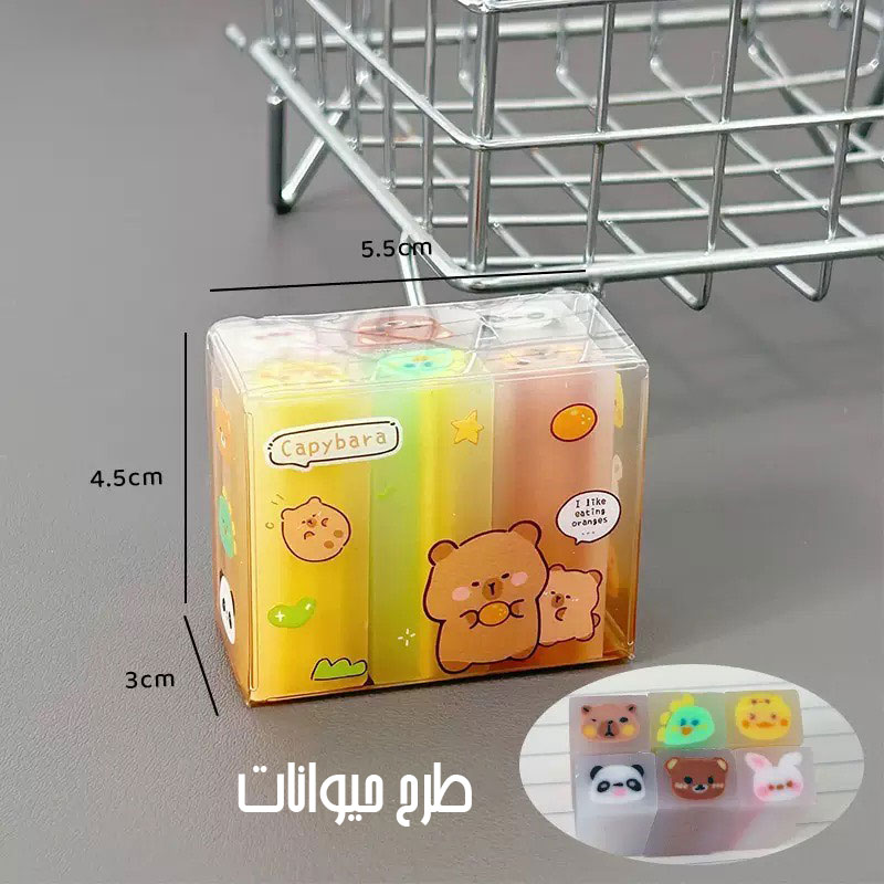 ست پاکن 6 عددی مغزدار طرح دختر و حیوانات