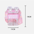 قمقمه دومخزنه 750 میلی لیتری بنددار طرح VOGUE