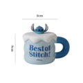 ماگ سرامیکی درب‌ سیلیکونی طرح BEST OF STITCH