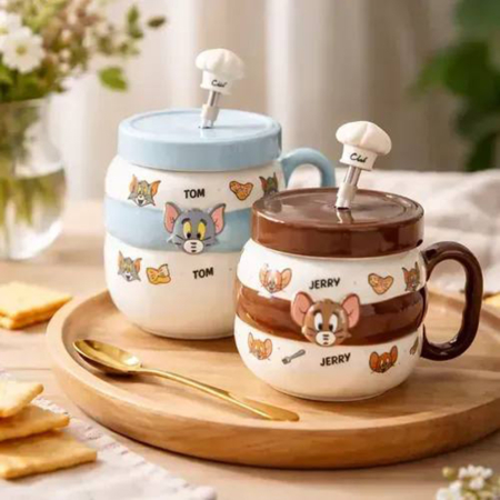ماگ سرامیکی استیکرمگنتی طرح تام و جری