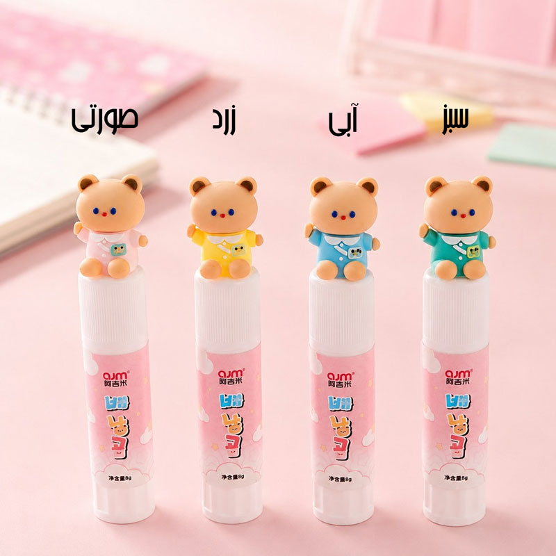 چسب ماتیکی 8 گرمیAJM طرح خرس