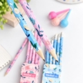 ست 12 عددی مداد HB مشکی WEIBO طرح FLOWERS