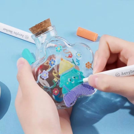 ماژیک 12 رنگ ACRYLIC جعبه دار طرح شب پر ستاره