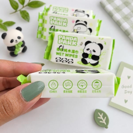 مینی دستمال مرطوب 8 عددی طرح PANDA