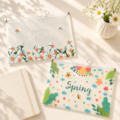 کاور A4 شفاف پاکتی زیپ دار طرح hello spring