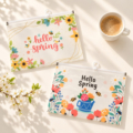 کاور A4 شفاف پاکتی زیپ دار طرح hello spring