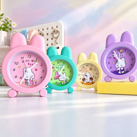 ساعت رومیزی زنگ‌دار طرح RABBIT