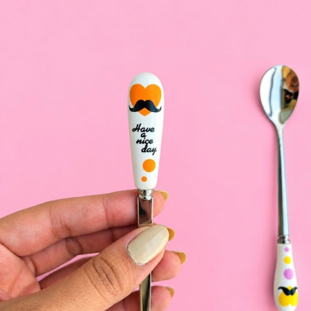 قاشق استیل طرح MUSTACHE