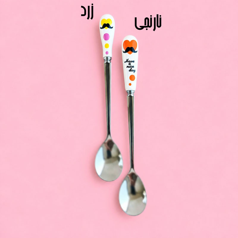 قاشق استیل طرح MUSTACHE