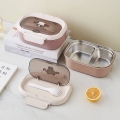 لانچ باکس دو خانه استیل طرح bento