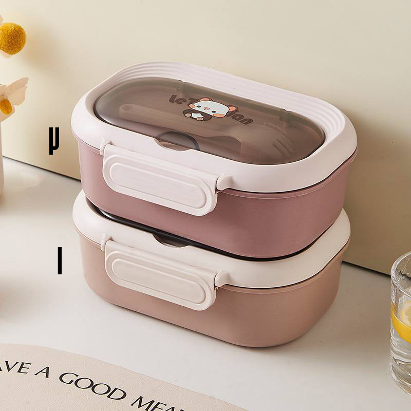 لانچ باکس دو خانه استیل طرح bento