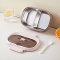 لانچ باکس دو خانه استیل طرح bento