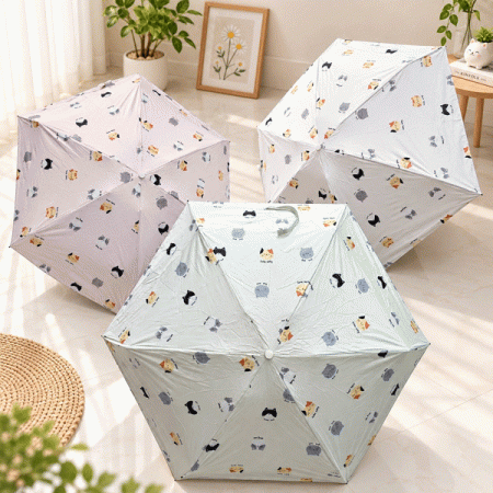 چتر ساتن کاور دار طرح گربه